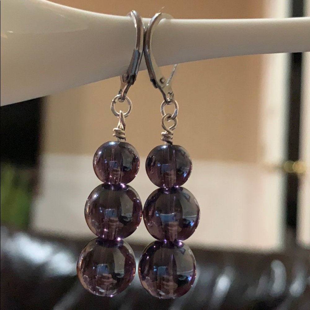 ❄️NEW Handmade glass bead earrings.❄️
